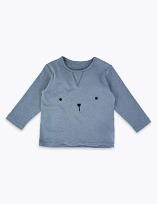 Cotton Face Print Top