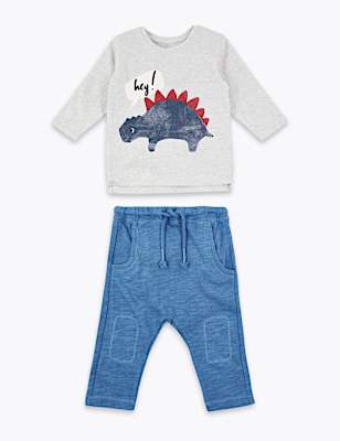 2 Piece Cotton Dinosaur Outfit