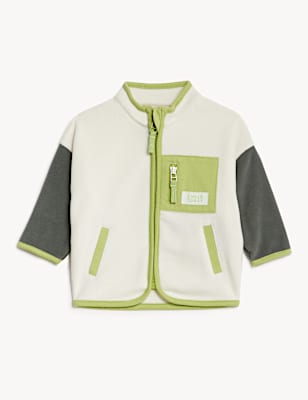 Fleece Colour Block Zip Jacket