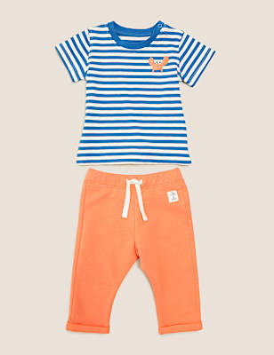 2pc Cotton Crab Print Outfit