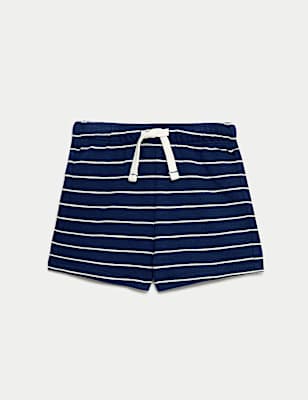 3pk Pure Cotton Striped Shorts (0-3 yrs)