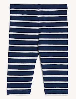 Cotton Rich Striped Leggings (0-3 Yrs)