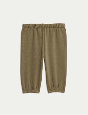 Cotton Blend Fleece Lined Joggers (0-3 Yrs)