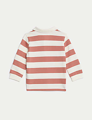 Pure Cotton Striped Rugby Shirt (0-3 Yrs)