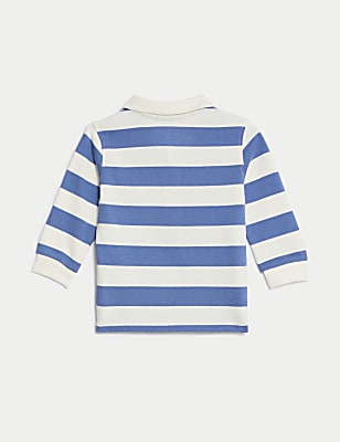 Pure Cotton Striped Rugby Shirt (0-3 Yrs)