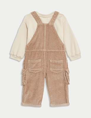 2pc Corduroy Dungarees Outfit (0-3 Yrs)