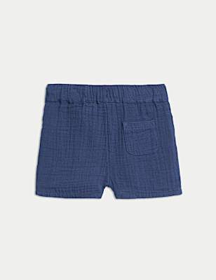 Pure Cotton Double Cloth Shorts (0-3 Yrs)