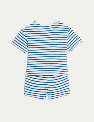 2pc Pure Cotton Striped Short Outfit (0-3 Yrs)