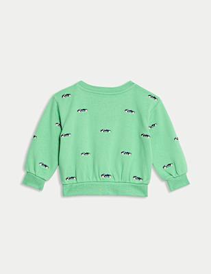 Pure Cotton Embroidered Sweatshirt (0-3 Yrs)