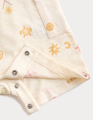 Pure Cotton Jersey Island Print Romper (0-3 Yrs)