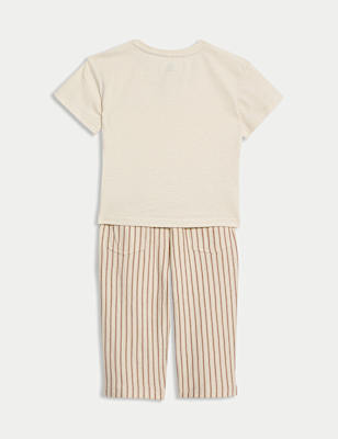 2pc Pure Cotton Striped Top & Bottom Outfit (0-6 Yrs)
