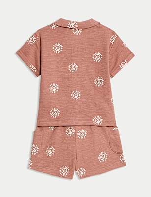 2pc Pure Cotton Shirt & Shorts Outfit (0-6 Yrs)