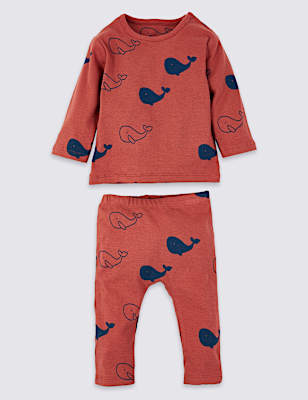 2 Piece Jersey Whale Outfit (7lbs-3 Yrs)