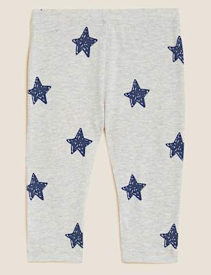 Cotton Rich Star Print Leggings