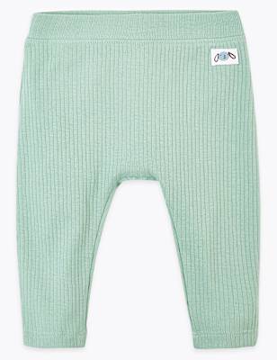 Cotton Ribbed Leggings (0-36 Mths)