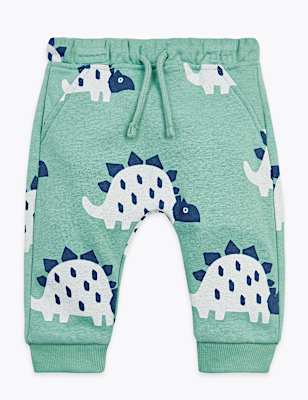 Cotton Dinosaur Print Joggers (0 -3 Yrs)
