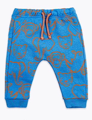 Cotton Rich Animal Print Joggers