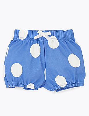 Pure Cotton Bloomer Shorts (0-3 Yrs)
