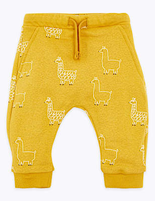 Cotton Rich Llama Print Joggers (0-3 Yrs)