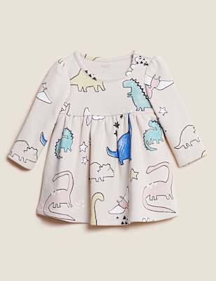 Cotton Rich Dinosaur Dress (0-3 Yrs)