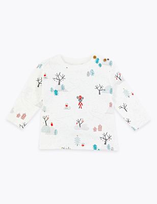 Winter Scene Printed  Top