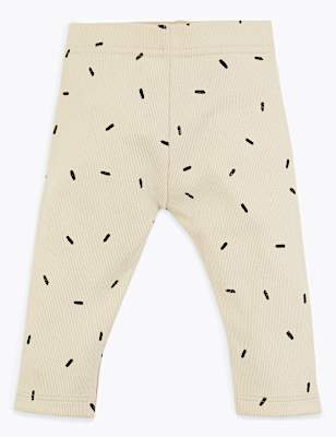 Organic Cotton Dash Print Leggings