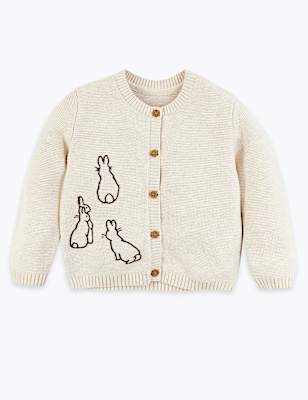 Pure Cotton Peter Rabbit™ Cardigan (7lbs-36 Mths)
