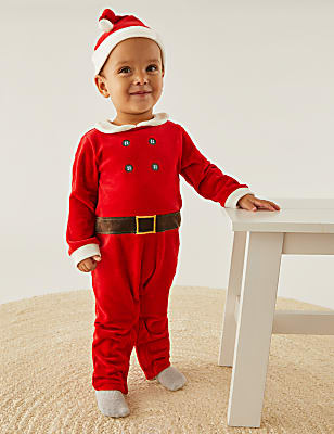 2pc Cotton Rich Santa Outfit (0-3 Yrs)