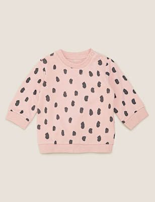 Cotton Brushstroke Print Sweatshirt (0-3 Yrs)