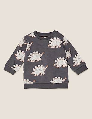 Cotton Dinosaur Print Sweatshirt (0-3 Yrs)