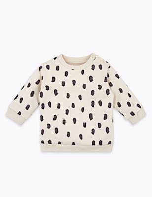 Cotton Rich Dash Print Sweatshirt (0-3 Yrs)