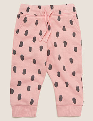 Cotton Brushstroke Joggers (0-3 Yrs)