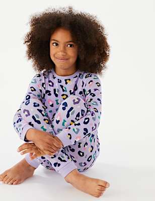 Cotton Rich Leopard Print Pyjamas