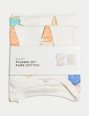 Pure Cotton Ice Cream Print Pyjamas (1-16 Yrs)