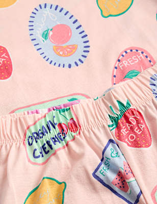 Kids' Pure Cotton Fruit Pyjamas (1-16 Yrs)