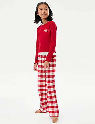 Cotton Rich Checked Rib Pyjamas (6-16 Yrs)