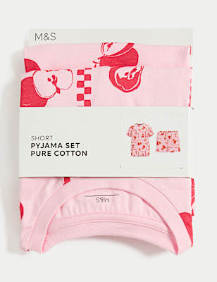 Kids' Pure Cotton Fruit Graphic Short Pyjamas (1-16 Yrs)