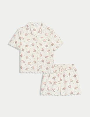 Pure Cotton Floral Pyjamas (3-16 Yrs)