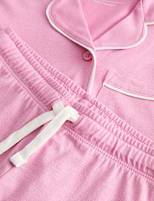 Cotton Modal Blend Piped Pyjamas (3-16 Yrs)