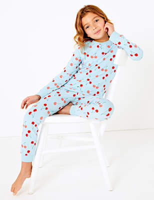 Cotton Rich Cherry Print Pyjama Set (7-16 Years)