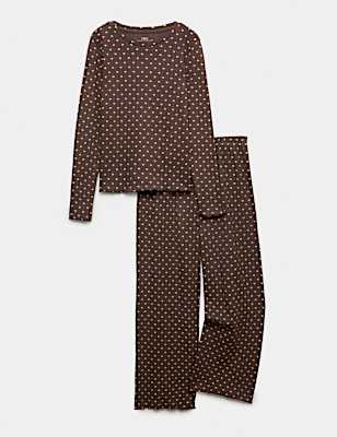 Cosy Ribbed Heart Pyjama Set