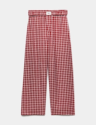 Pure Cotton Checked Pyjama Bottoms (6-16 Yrs)