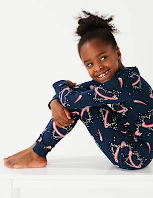 Cotton Heart Print Pyjama Set (7-16 Yrs)