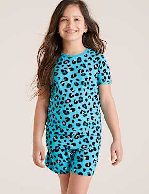 Cotton Leopard Print Short Pyjama Set