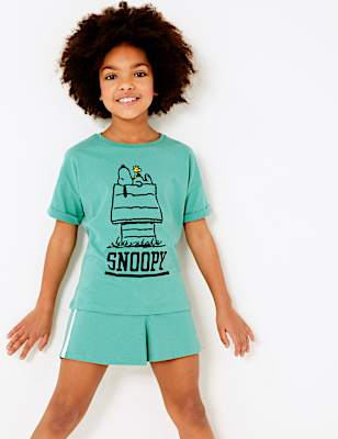 Cotton Snoopy&trade; Print Short Pyjamas (6-16 Yrs)