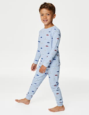 Pure Cotton Transport Waffle Pyjamas (1-8 Yrs)