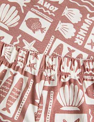 Kids Sealife Graphic Short Pyjamas (1-8 Yrs)