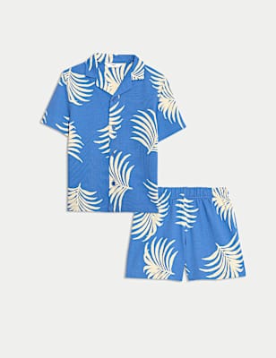 Cotton Rich Palm Print Pyjamas (1-16 Yrs)