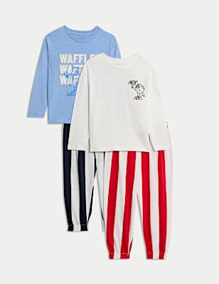 2pk Pure Cotton Graphic Pyjama Sets (1-8 Yrs)