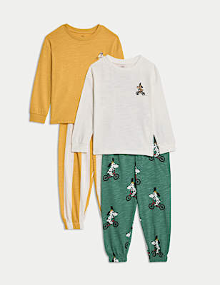 2pk Pure Cotton Dog Pyjamas (1-8 Yrs)